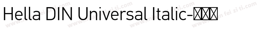 Hella DIN Universal Italic字体转换